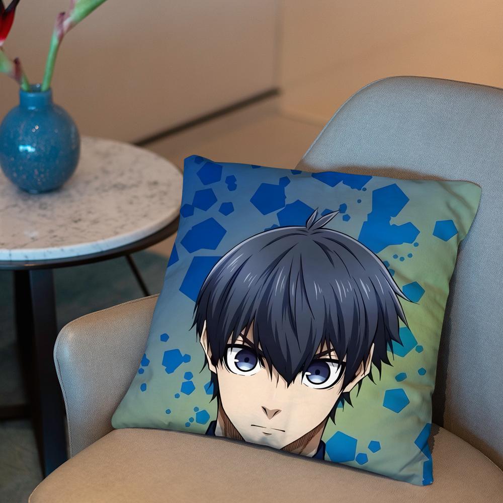 Blue Lock Anime Cushion Cover 2-in-1 Reversible Plush Pillow Cover | Car/Sofa/Bed | Perfect Gift