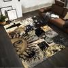Vintage Sun and Moon Celestial Carpet with Cosmic Space Design Suitable for Use As an Anti-slip for Living Room Bedroom Sofas