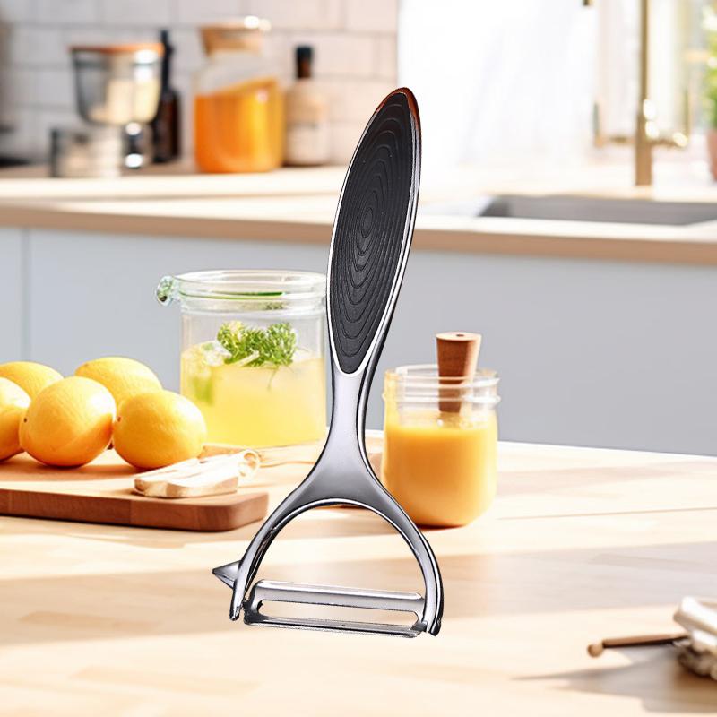 Stainless Steel Specialized Peeler Multi-Function Kitchen Peeler for Potatoes and Pumpkins Peeler with Wooden/Steel Handle