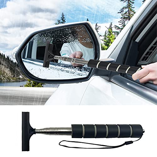

Moeagel Car Side Mirror Wiper, Water Drain Wiper, Telescopic, Adjustable 21-96cm, Rain Protection, Easy to Use, Easy to Carry, Ensures Visibility
