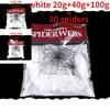 Halloween Decoration Room Haunted House Horror Spider Web Silk 20/40/100 Grams Spider Cotton 2/4/10 Spider