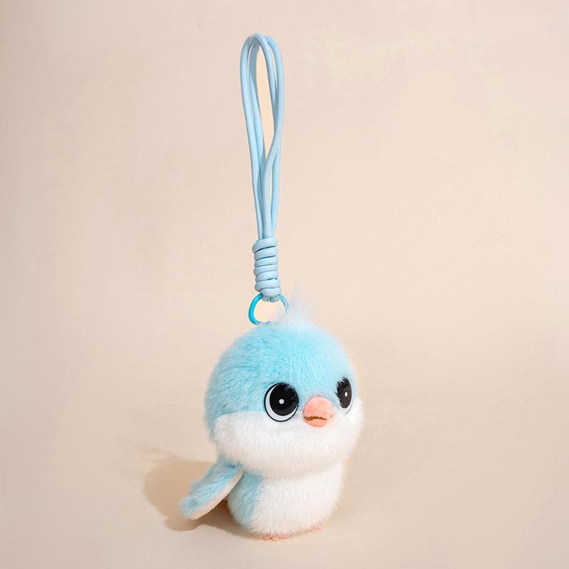 Cartoon Sparrow Plush Toy Stuffed Fat Round Birds Animal Doll Gentle Adorable Bird Pendant Key Chain Sweet Gifts Car / Bag Decor
