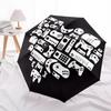 1pc Gamer Heart Fashionable Automatic Opening/Closing Folding Umbrella with 8 Bones, Windproof Portable, Daily Use080