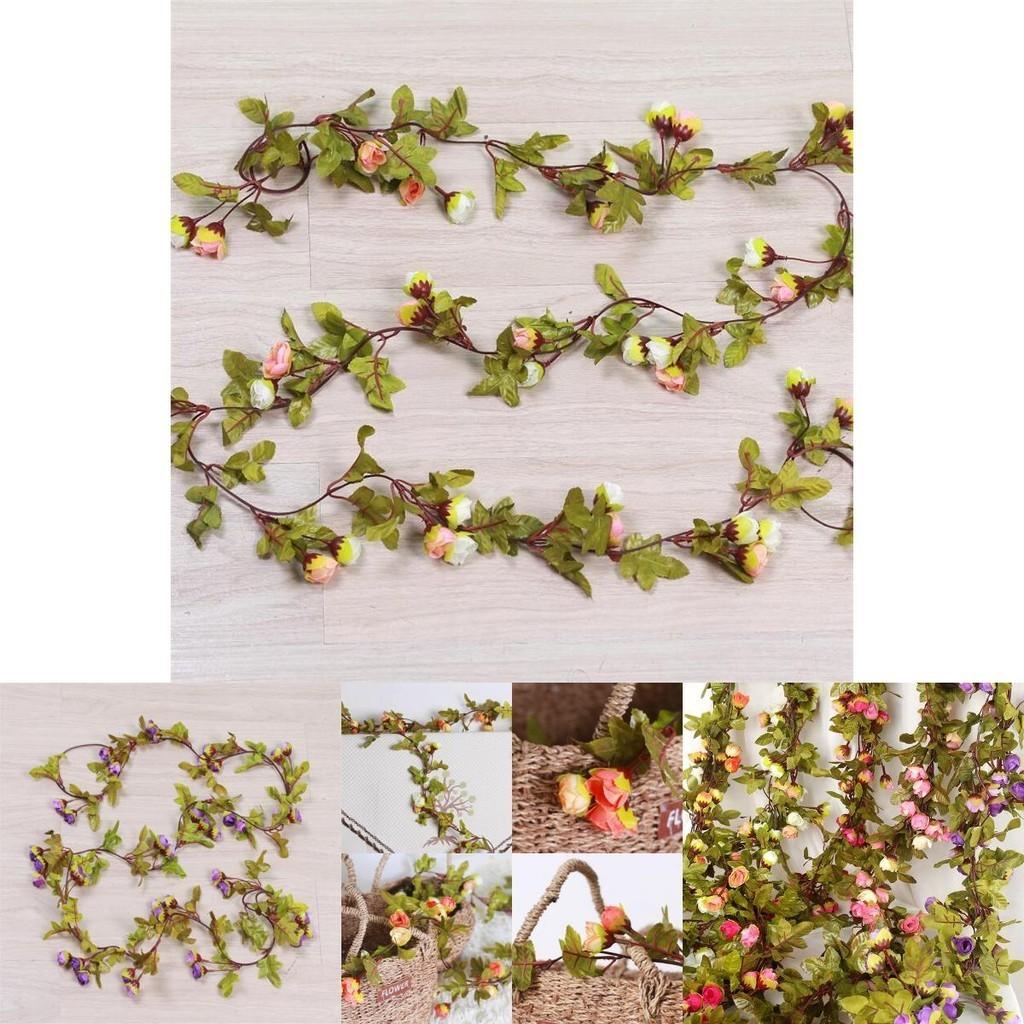 Beautiful 42 Flowers Artificial Silk Rose Fake Flower Garland For Diy Party Decoration