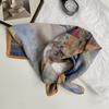 70 double-sided silk scarf, small square scarf, scarf, white rose linen silk scarf, new high-end scarf, shawl cover.
