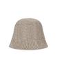 Bajal Va Applique Cable Knit Bucket Hat Beige