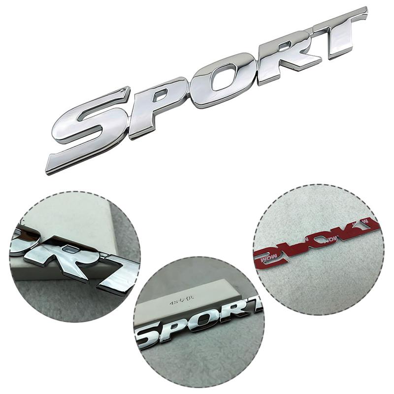 3D Car Sticker SPORT Emblem Badge Plastic Chrome Logo Door Decal For Car Styling Decoration Accessories