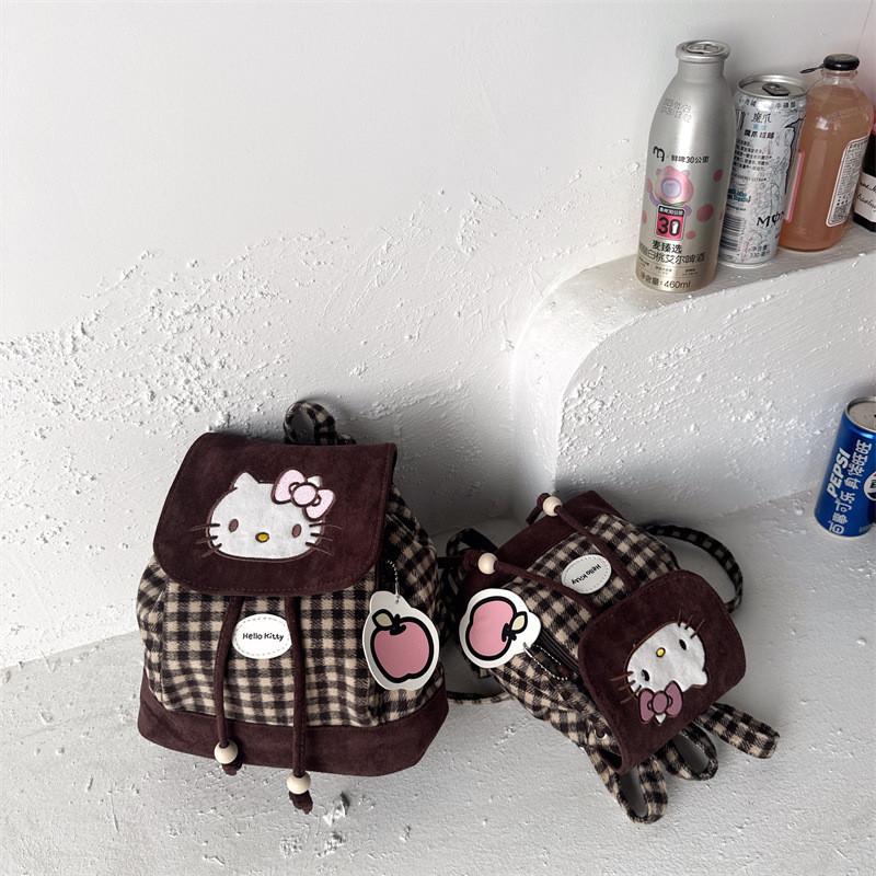 Hello Kitty Kids Backpack For Girls With Embroidered Geometry And Padded Straps
