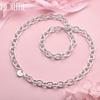 925 Sterling Silver Wedding Jewelry 18-inch Circle Fashion Necklace