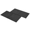 VidaXL Carreaux de protection antichoc 12pcs Caoutchouc 50x50x3cm Noir