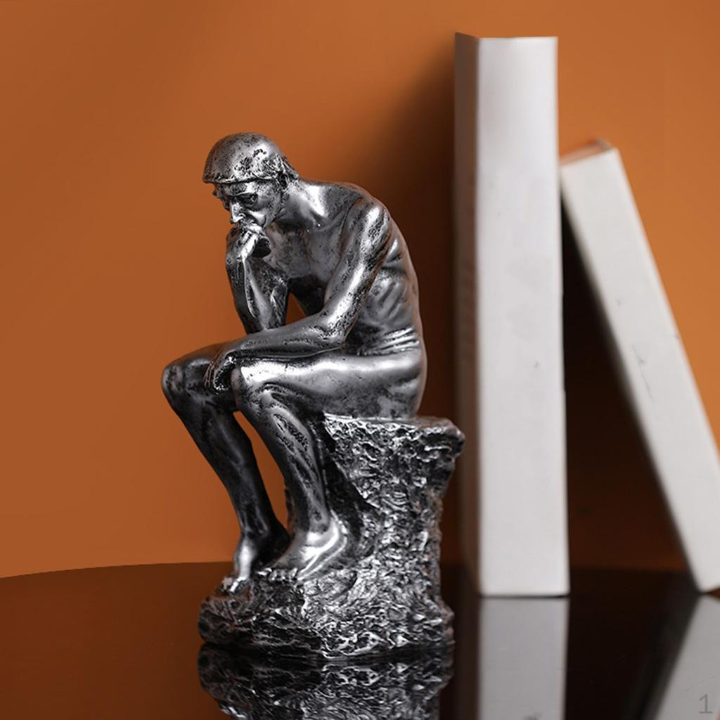 Abstract Sculpture Art - Thinking Decorative Figurine Decoration Resin Thinker Statue Man