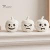 Festive Entrance Display Pieces 3D Printed Mummy Pumpkin Skull Figurine for Halloween Decorations, Versatile Showcase Statues with Funny Expressions
