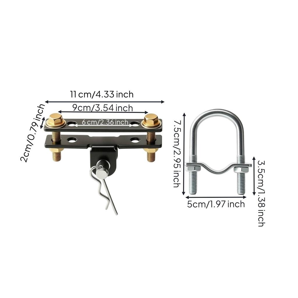 Trailer Connector with Bracket Impact-Resistant Towing Hookup