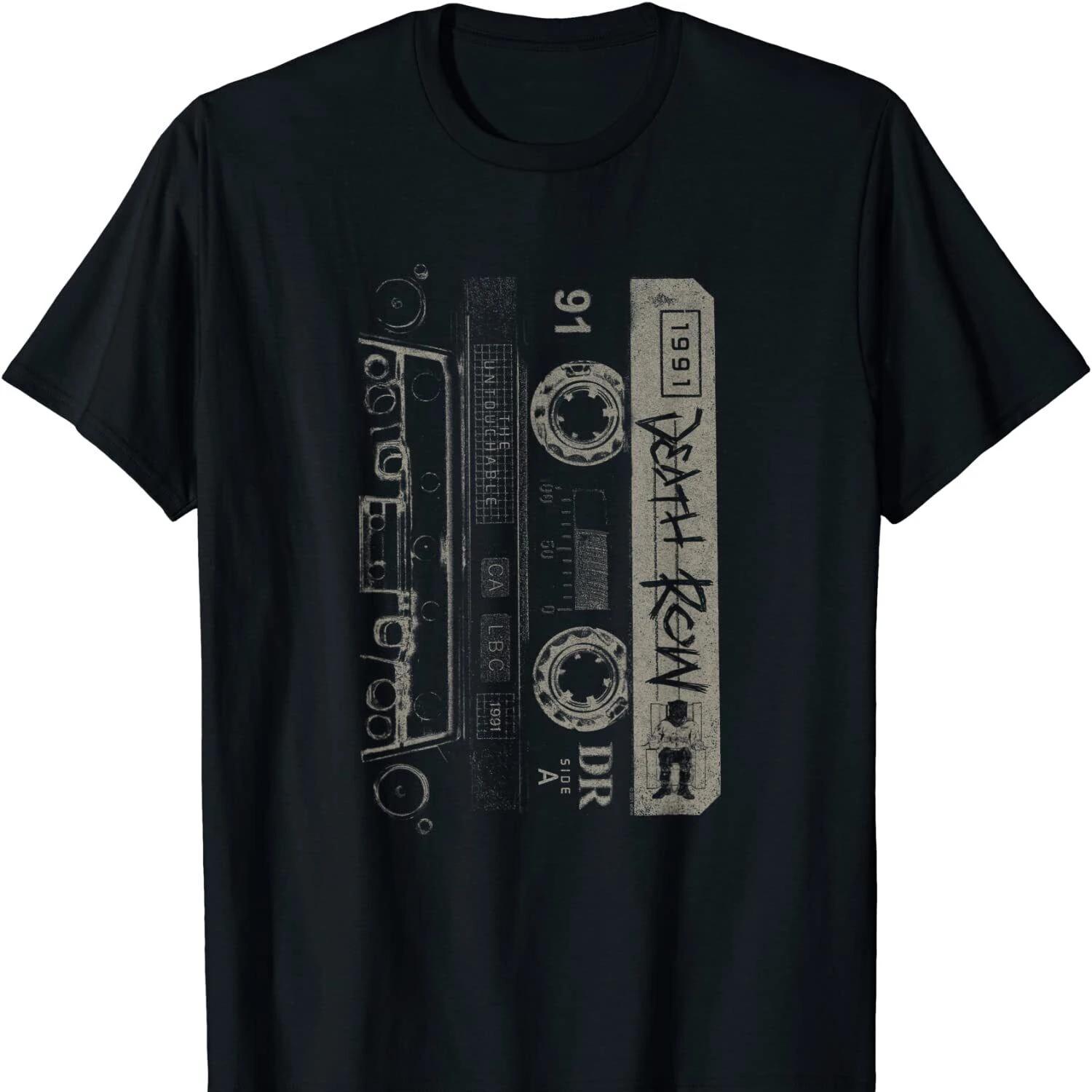 

Vintage Death Row Casette Tape Recordss Gift T Shirt Short Sleeve Casual 100 Cotton ONeck Summer Mens Tshirt Size S3XL 4XL