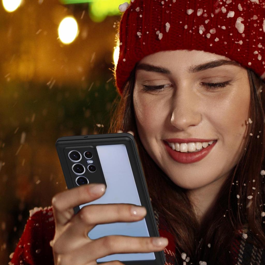 Rote Paprika Samsung S22 Ultra Wasserdichte Stoßfeste Transparente Handyhülle