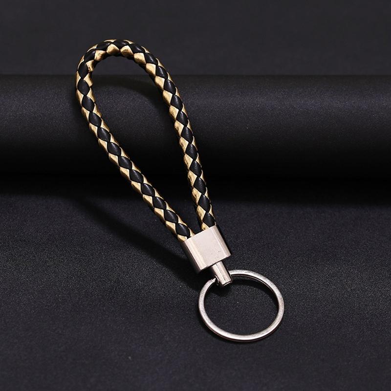 Handmade Leather Rope Keychain Car Key Chain Bag Pendant Accessories