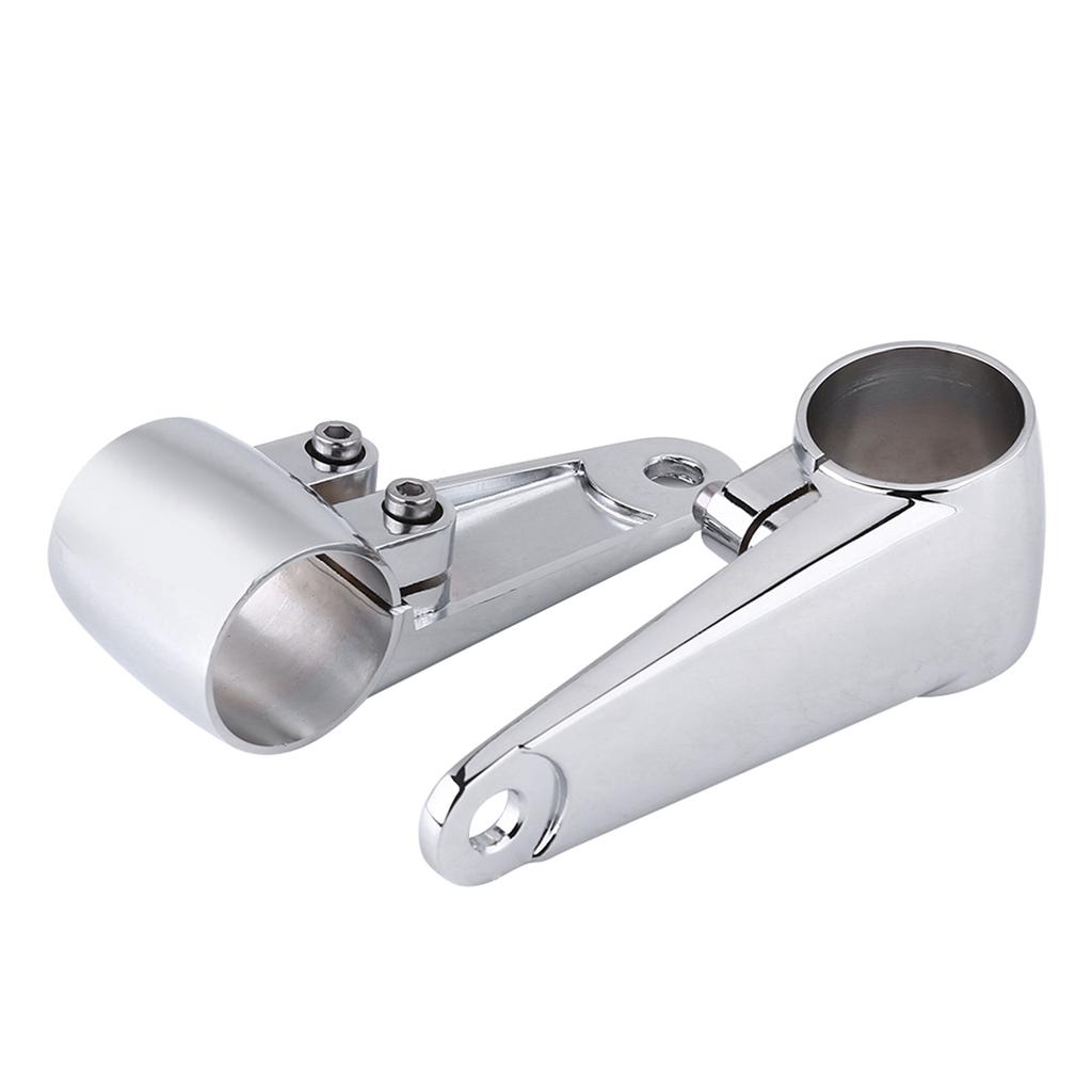 Chrome Motorcycle Headlight Side Mounting Front Fork Bracket for 35mm‑41mm Fork Tube