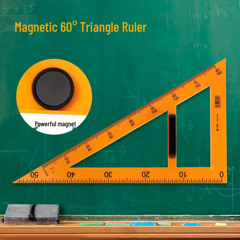 Little Fish Ruler Set: Compass, Magnetic Straight Edge, Protractor, and Set Square - Math Teaching Tools