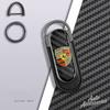 Chaveiro de Fibra de Carbono para Carro Para Cayenne Panamera Macan 911 Taycan Boxster Cayman 918 Pajun Pingente de Chaveiro Acessório Automotivo