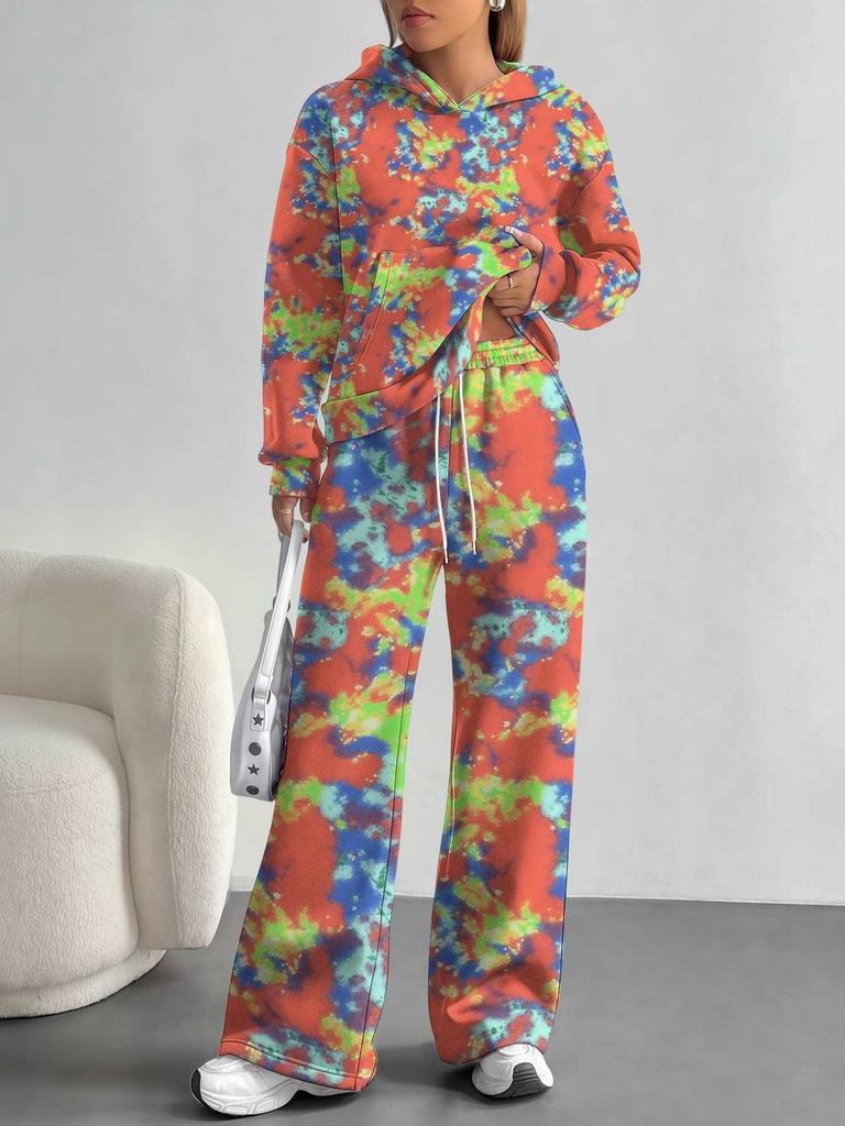 Vertigo 1116 European and American Autumn/Winter Casual Long-Sleeve Set, Women's Hoodie and Long Pants Two-Piece Set