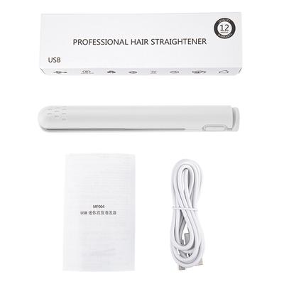 Mini 2 In 1 Hair Straightener USB Ceramics Heating Straightening Curling Flat Iron