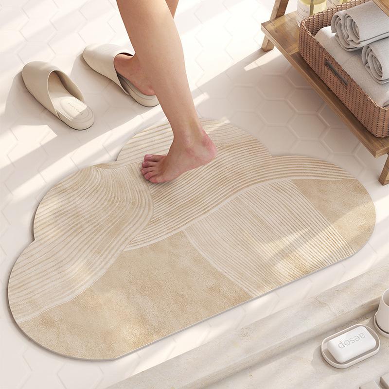 Small Fresh Flowers Diatom Mud Mat Home Bathroom Cute Flower Non-slip Mat Bathroom Absorbent Quick Drying Mat