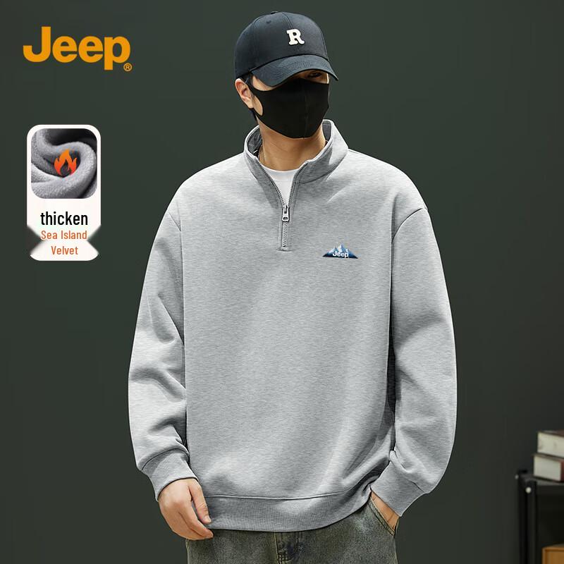 JEEP Men s Outdoor Casual Fleece-Lined Hoodie