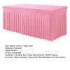 4ft 6ft Sizes Stretch Table Skirt Tutu Ruffled Tablecloth Table Cover Classroom Teacher Desk Back to School Supplies