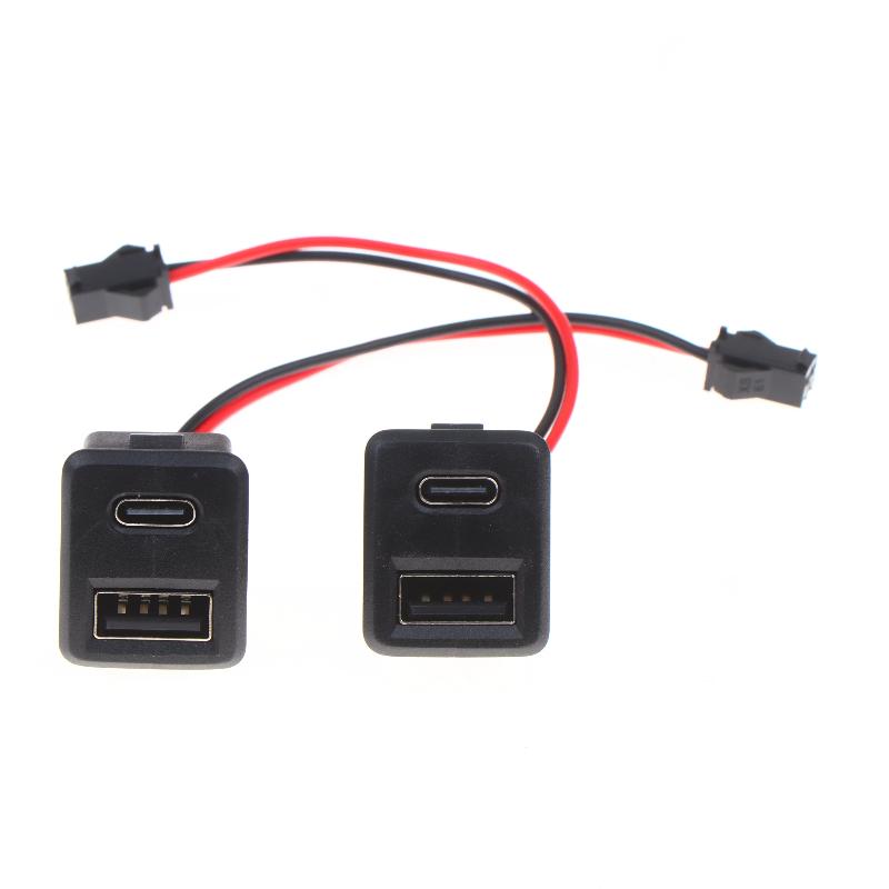 Double Layer Type-C Socket USB Female Base with Cable Connector 1/2/5Pcs for Reliable Device Connection and Charging