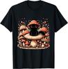 Cat Cottagecore Mushroom Fungi Cute Aesthetic Cat T-Shirt