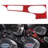 Red Carbon fiber Center Cup Holder Panel Sticker For Seat leon 2008-12