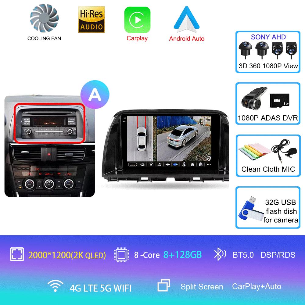 Android 14 Car Radio For Mazda CX5 CX-5 CX 5 2012 - 2015 Multimedia Video Player Navigation stereo GPS No 2din 2 din dvd