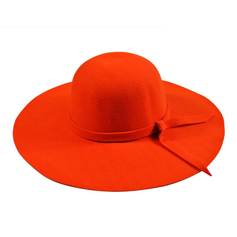 Buy Pillbox Hat Women Wide Brim Felt 