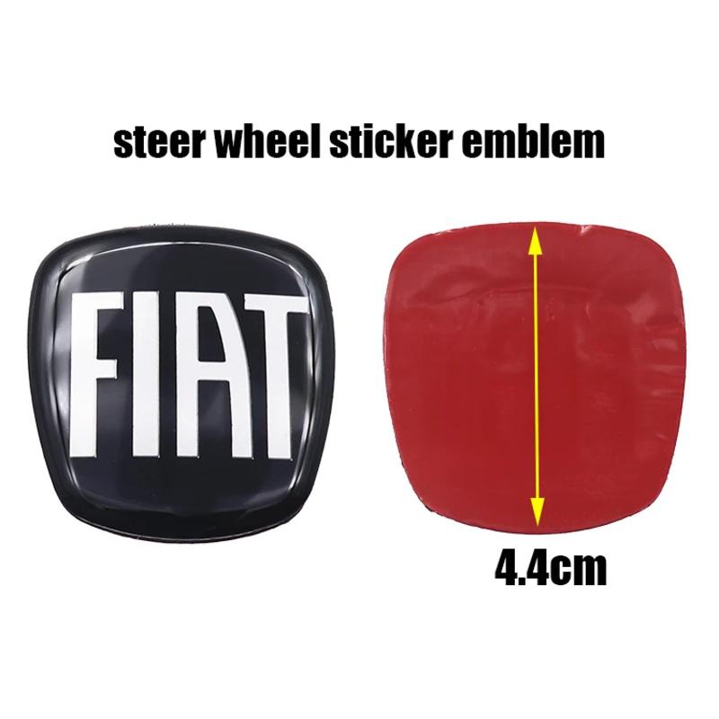1pcs 3D 44mm Acrylic Steer Wheel Emblem Sticker Car Steering Wheel Sticker Car Interior Emblem Car Accessories For FIAT Abarth