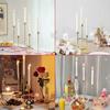 Gold Metal Pillar Candle Holder for Candles for Candles, Table Design Candlesticks Tabletop Decorative Home Dining Centerpiece