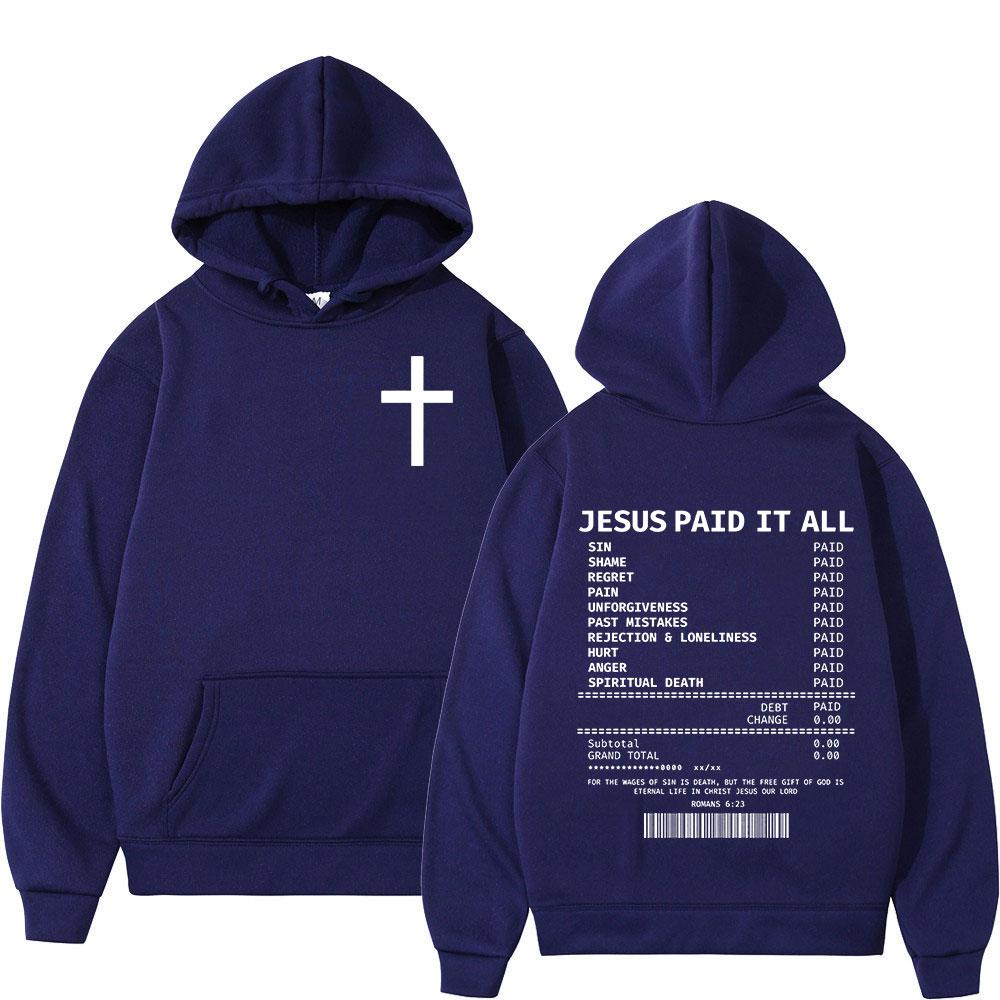 

Jesus Christian Bible Men Plus-size Hoodie Harajuku Classic Casual Y2K Street Simple Autumn Winter Fleece Long-sleeve Sweatshirt 3XL