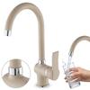 Madera Beige Standing Kitchen Faucet with Swivel Spout