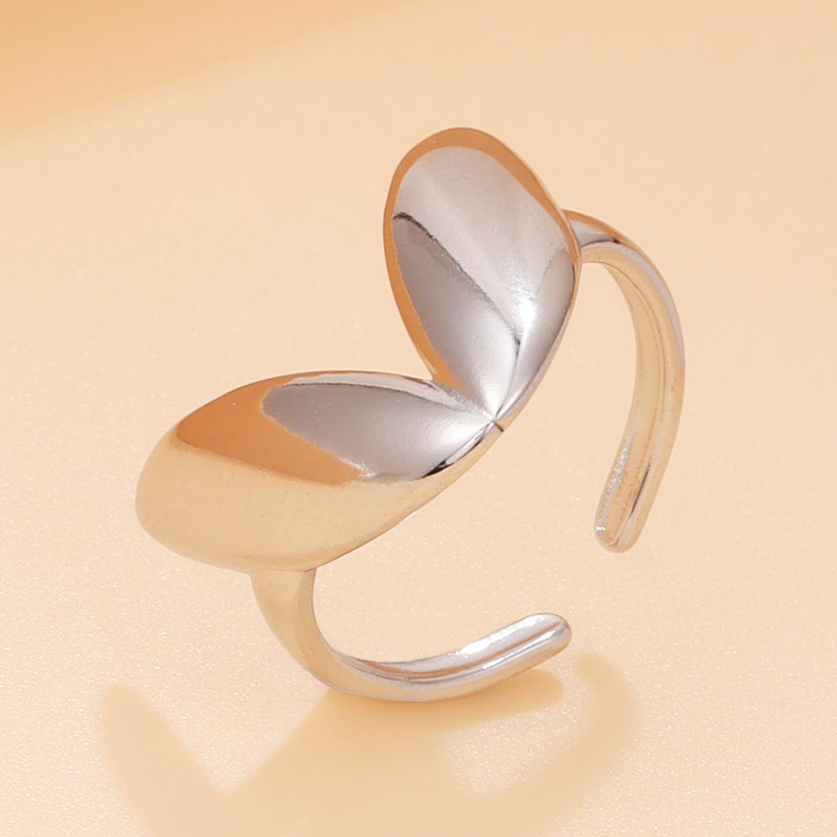 Adorable Fairy Style Rabbit Ears Adjustable Stainless Steel Ring