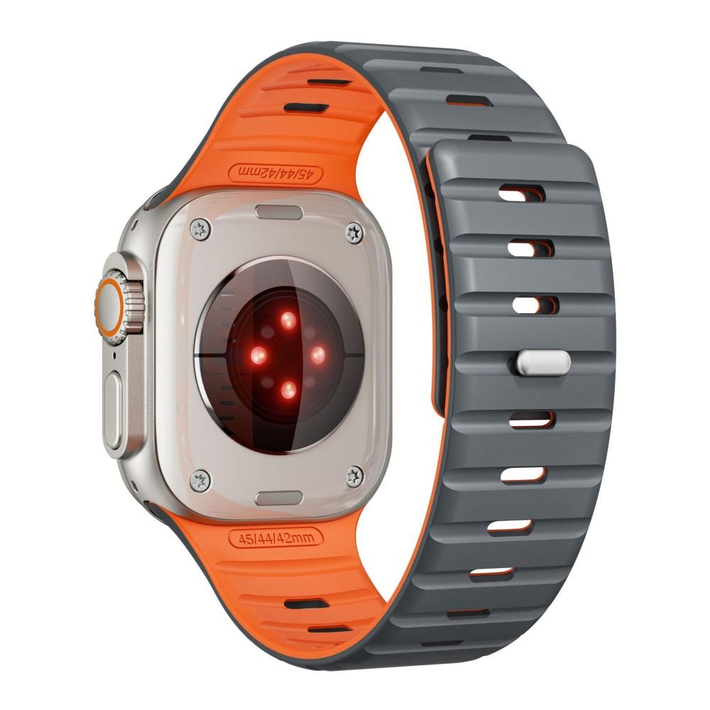 Magnetic Strap For Apple Watch Ultra 1 2 3 49mm 44mm 45mm 46mm 42mm 41 Sport Silicone Bracelet Belt IWatch Series 11 10 8 7 6 Se 3 Band