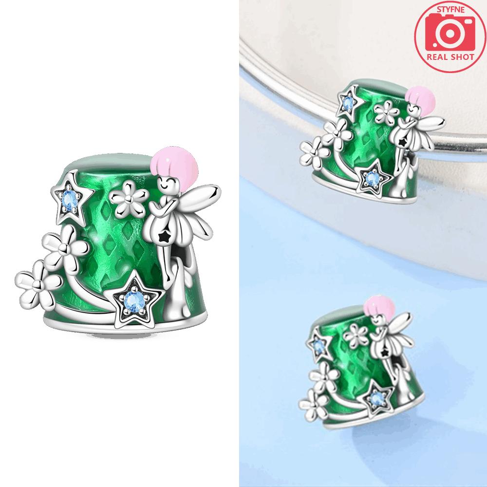 Original Kupferfarbener Schmetterling Zirkon Fee Schnur Perle Orchideenblume Passend Armband Damen Schmuck DIY Jubiläumsgeschenk