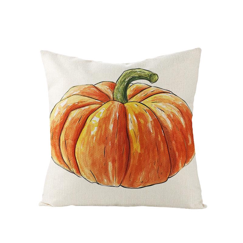 Home Thanksgiving Pumpkin Polyester Pillow Cover Home Sofa Pillow Cushion Cover