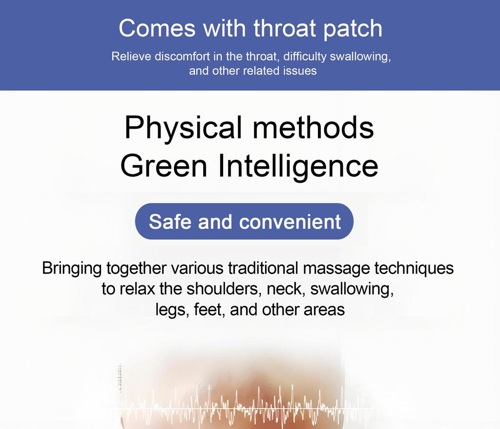 Dual Output Pulse Acupuncture Massager Patch for Cervical, Lumbar, and Back Therapy