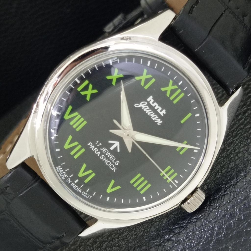 

VINTAGE HMT JAWAN HAND-WINDING INDIAN MENS BLACK COLOR DIAL WATCH a700274-5 R202-a700274