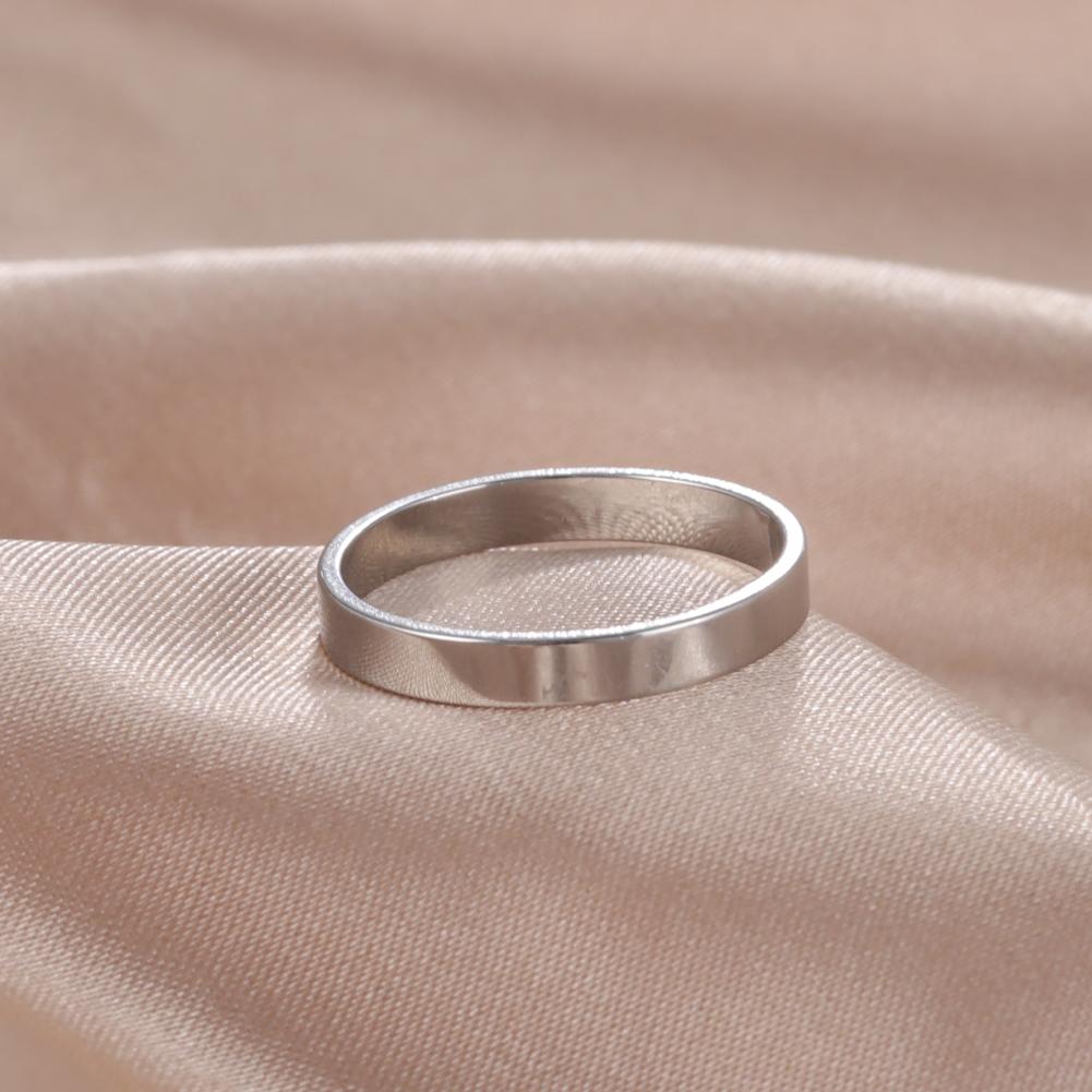 Minimalistische Edelstahlringe für Damen Herren Mode Einfacher Fingerring Jubiläums Schmuck Geschenk
