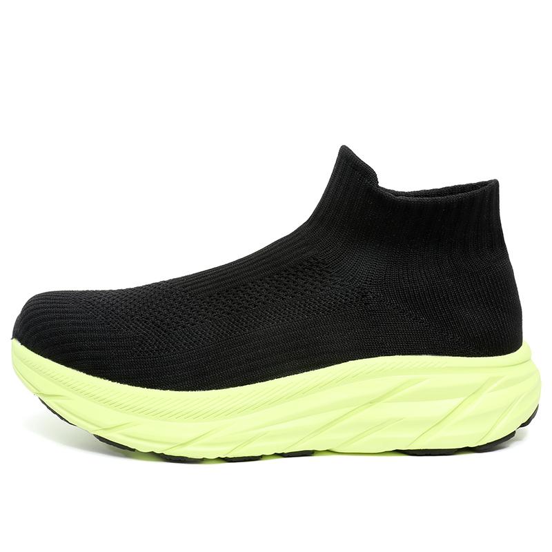 Men‘s Running Shoes Slip-on Socks Shoes Breathable Knit Casual Sneakers Anti-slip Fitness Walking Shoes Male Lightweight Flats