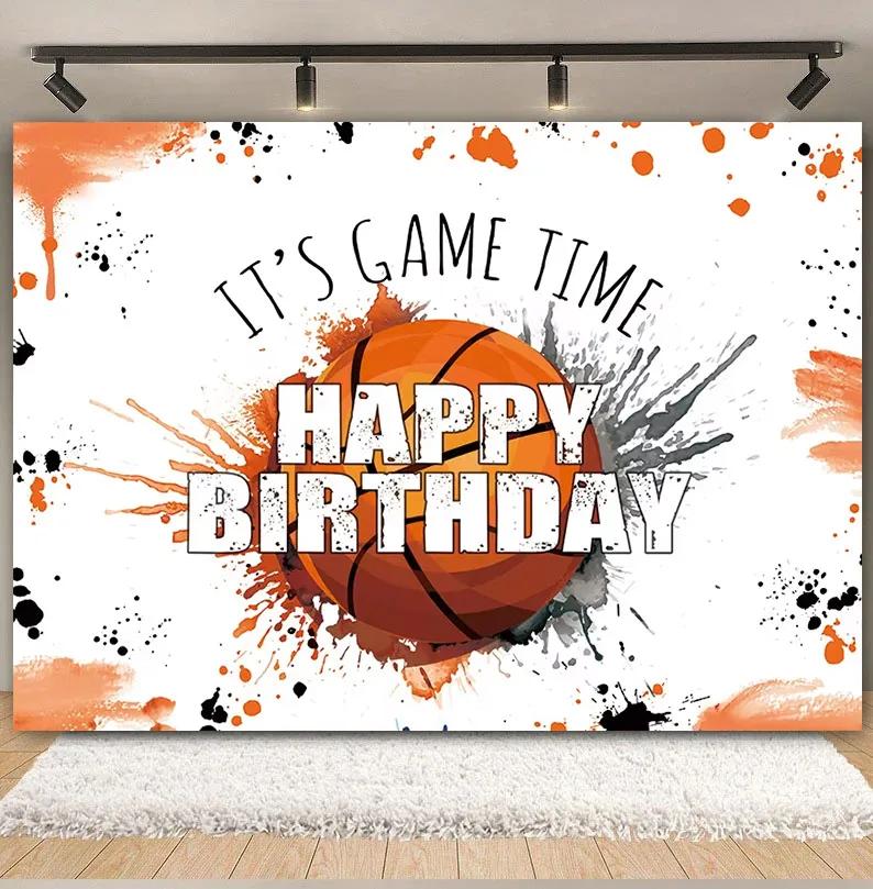 Boy's birthday party, basketball court theme, background decoration, passionate sports meet, photography props, posters, banners