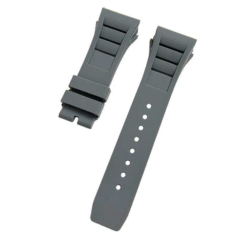Watch Band for Richard Mille Rm011 Strap Men's Waterproof Sweat-Proof Wear Comfortable Silicone Rubber Watch straps 25mm*20mm