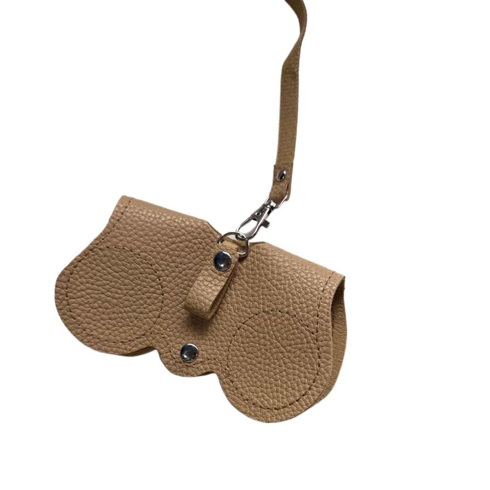 Cover For Women Hanging PU Leather Glasses Case Eyewear Pouch Eyewear Protector Sunglasses Pouch