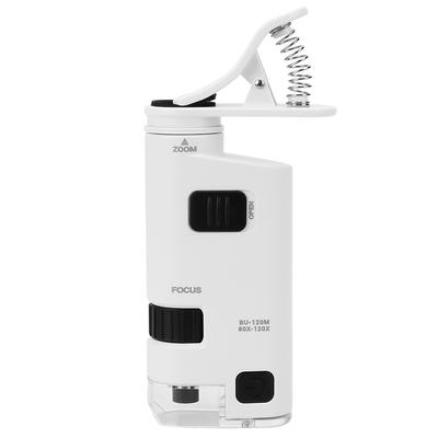 80120X Adjustable Zoom LED Cell Phone Microscope Mini Smart Phone Lens Magnifier Magnifying Clamp