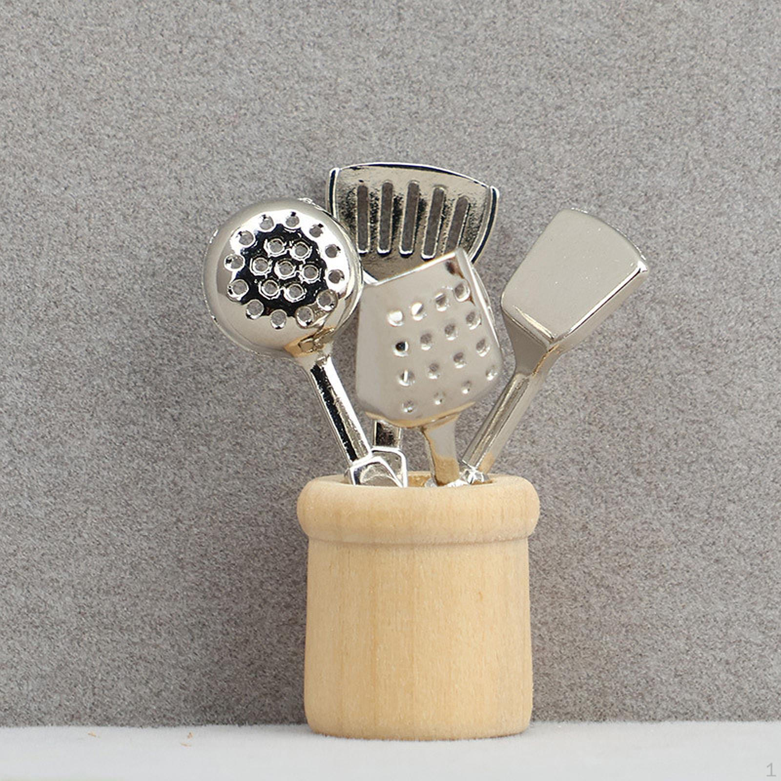 

5 шт. Кукольный домик Кухонные аксессуары Украшение кукольного домика 1:Ложки-лопатки масштаба 1/12, миниатюрная игрушка для еды